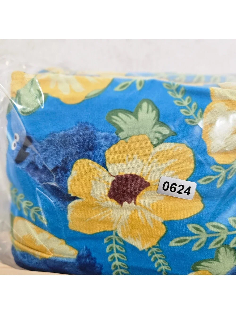 Sesame Street Cookie Monster Pajama Pants Mens XL Tropical Floral Hibiscus Blue